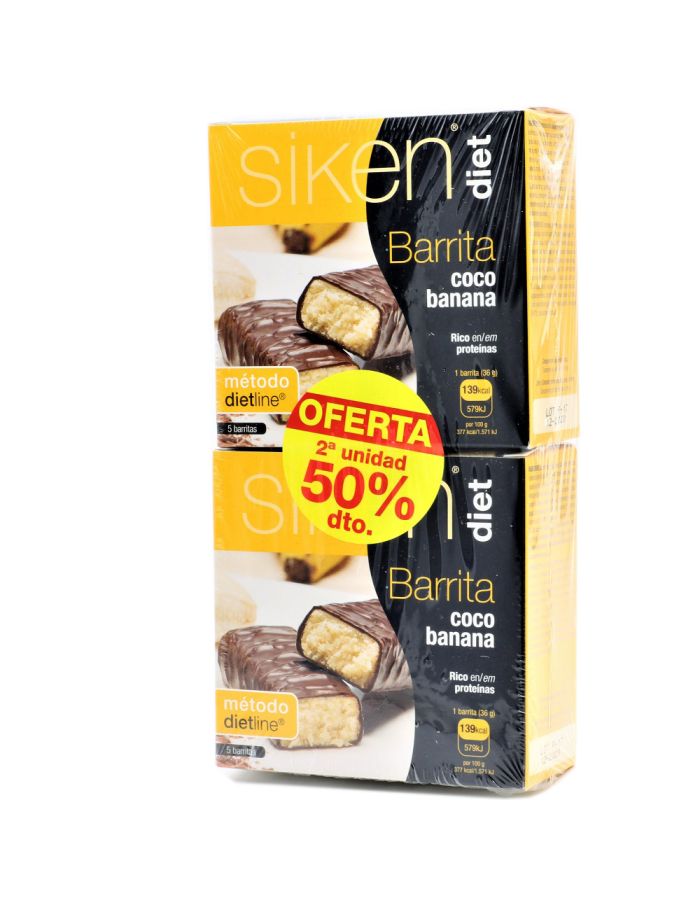 Siken Diet Barrita Coco Banana 5+5 Barritas Oferta