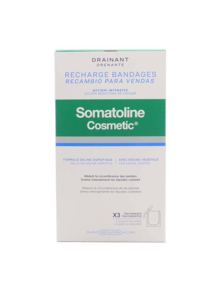 Somatoline Recarga Vendas Drenantes Acción Reductora de Choque 6 Sobres