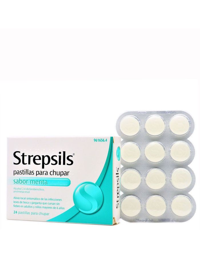 Strepsils Sabor Menta 24 Pastillas para Chupar