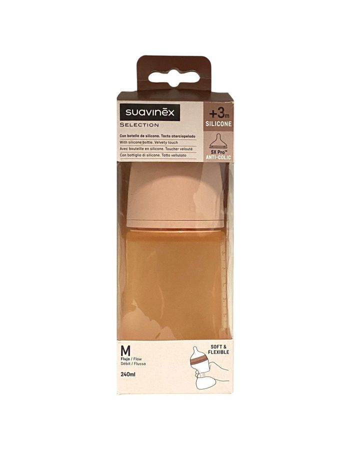 Suavinex Biberón Silicona Tetina Silicona SX Pro Flujo M +3m 240ml