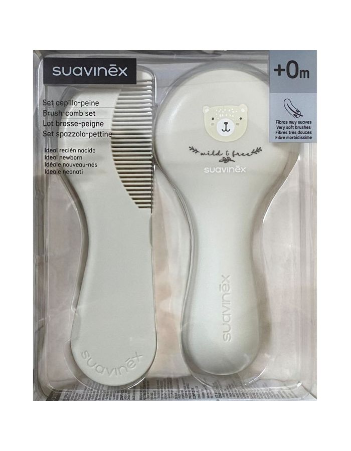 Suavinex Cepillo y Peine Bebé Gris +0m