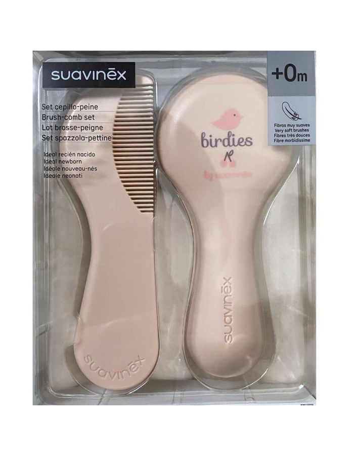 Suavinex Cepillo y Peine Bebé Rosa +0m