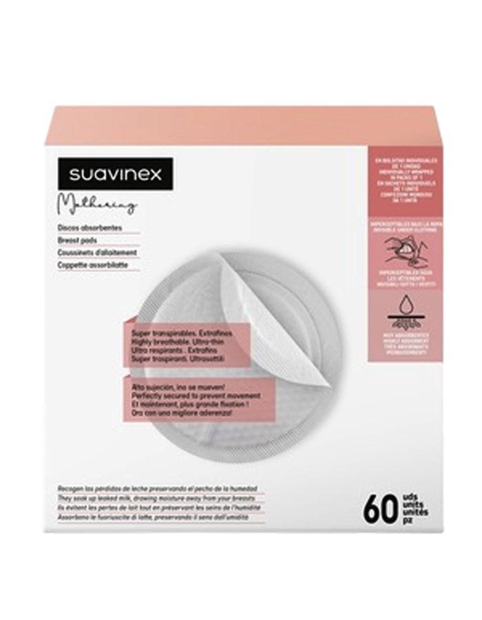 Suavinex Discos Absorbentes recogen las pérdidas de leche resguardando el pecho de la humedad