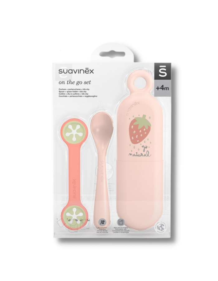 Suavinex On The Go Set Cuchara + Portacuchara + Bib Clip +4m
