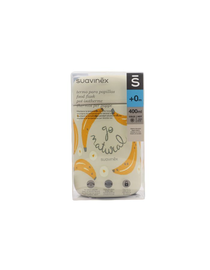 Suavinex Termo Papillas Cold Hot 400ml. Imagen con el envase.
