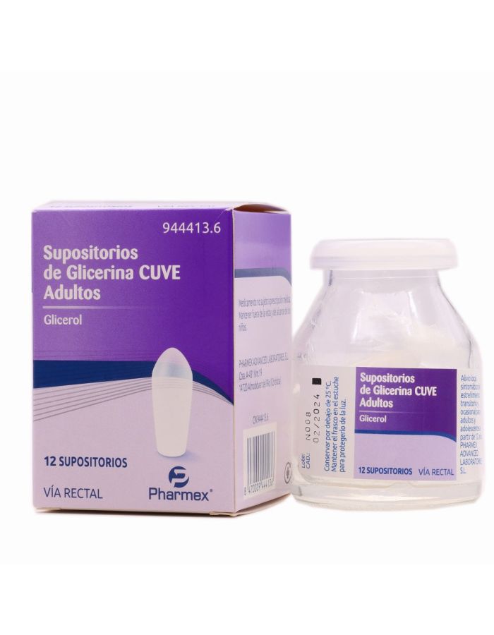 Supositorios de Glicerina Cuve Adultos 12 Supositorios