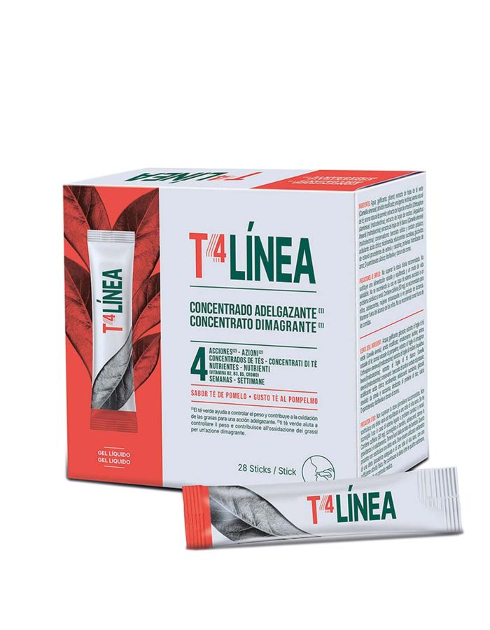 T4Línea Concentrado Adelgazante Sabor Té de Pomelo 28 Sticks