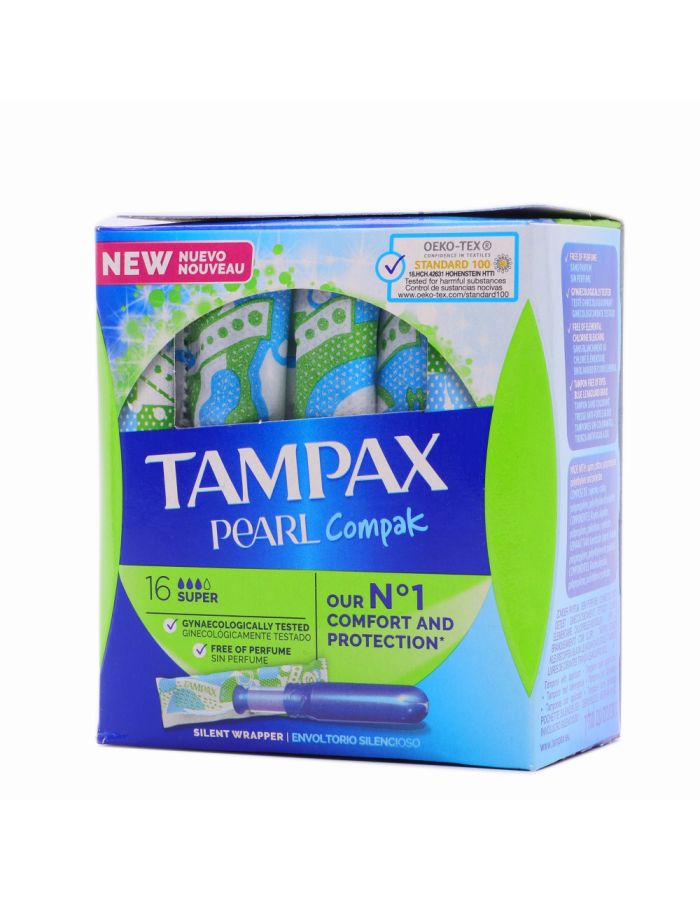 Tampax Compak Pearl Super 16 Tampones