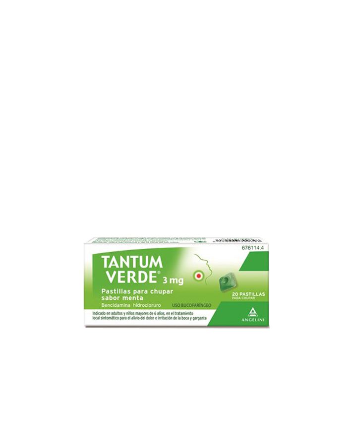 Tantum Verde Menta 20 Pastillas para Chupar      