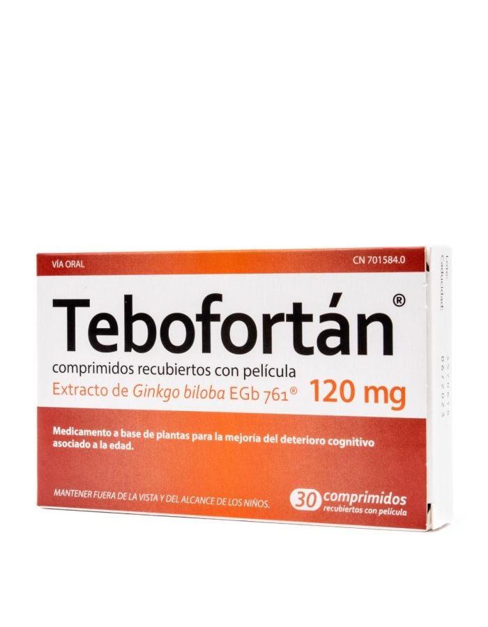 Tebofortán 120 mg 30 Comprimidos Recubiertos Ginkgo biloba