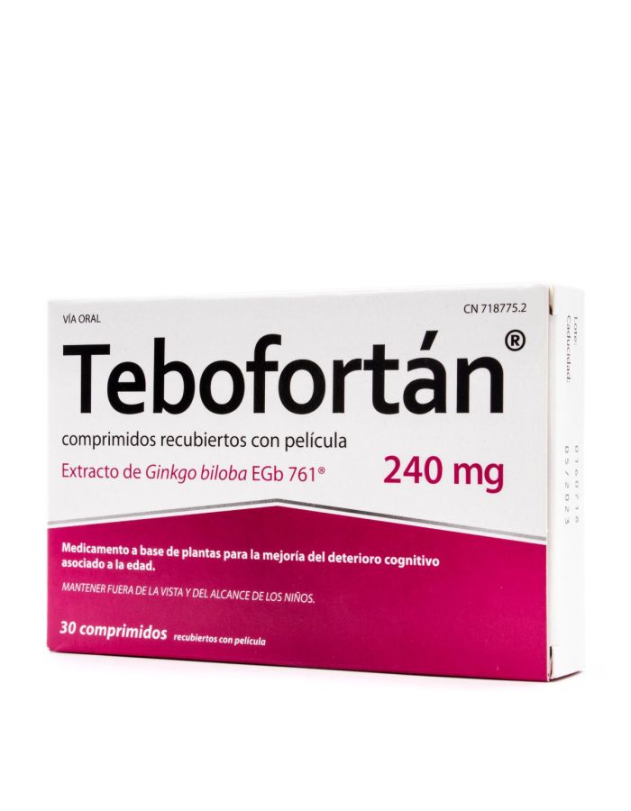 Tebofortán 240 mg 30 Comprimidos Recubiertos Ginkgo biloba
