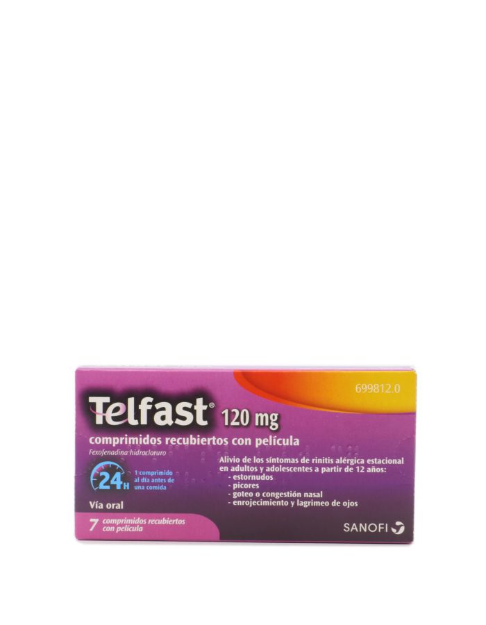 Telfast 120 mg 7 Comprimidos Recubiertos con Película