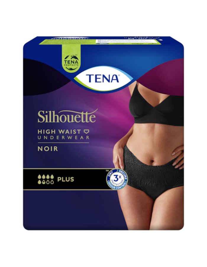 Tena Silhouette Plus Cintura Alta Noir Talla L 8 Braguitas Para pérdidas de Orina