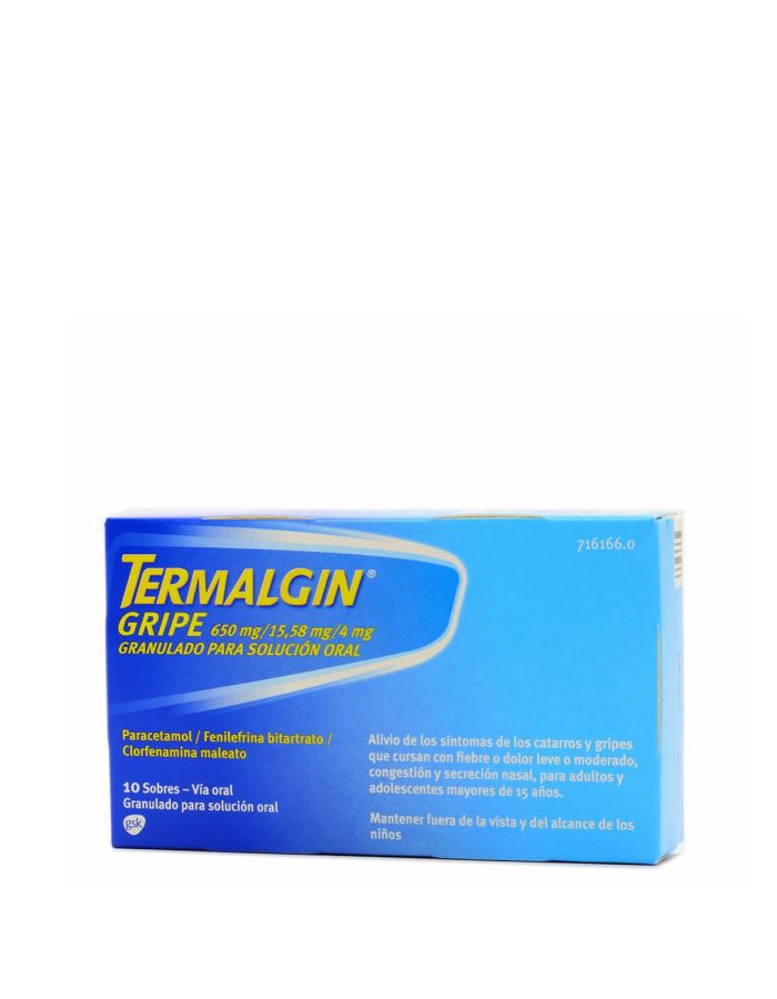 Termalgin Gripe Granulado Para Solución Oral 10 Sobres