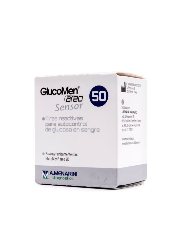 TIRAS Reactivas Glucemia Glucomen Areo Sensor 50Uds