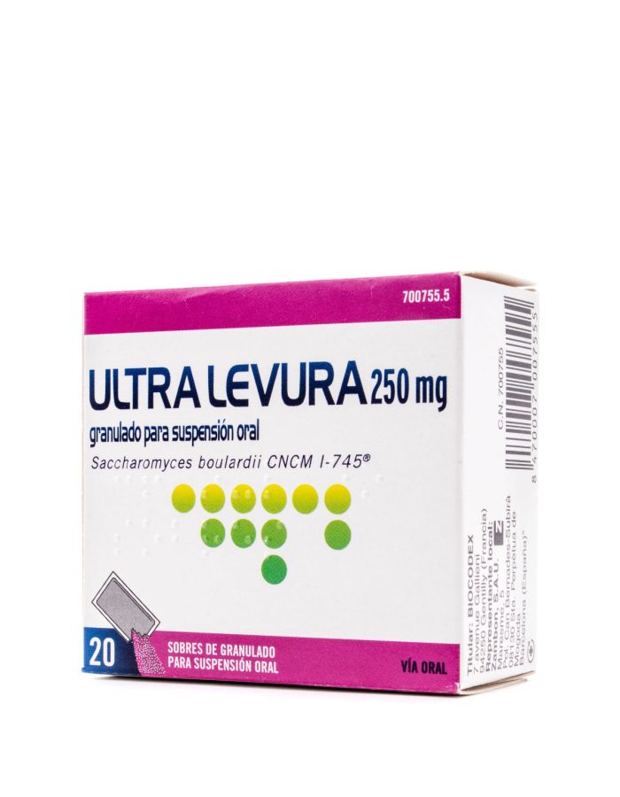 Ultra Levura 250mg Granulado Para Suspensión Oral 20 Sobres