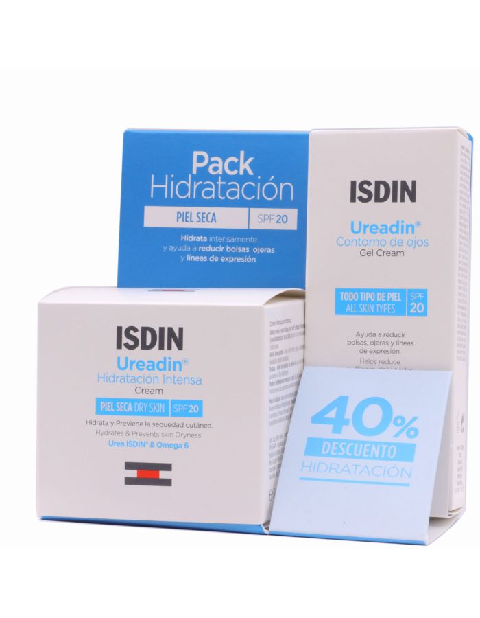 Ureadin Pack Hidratatación Intensa Crema Piel Seca SPF20 + Contorno de Ojos Gel Crema 40%Dto Isdin