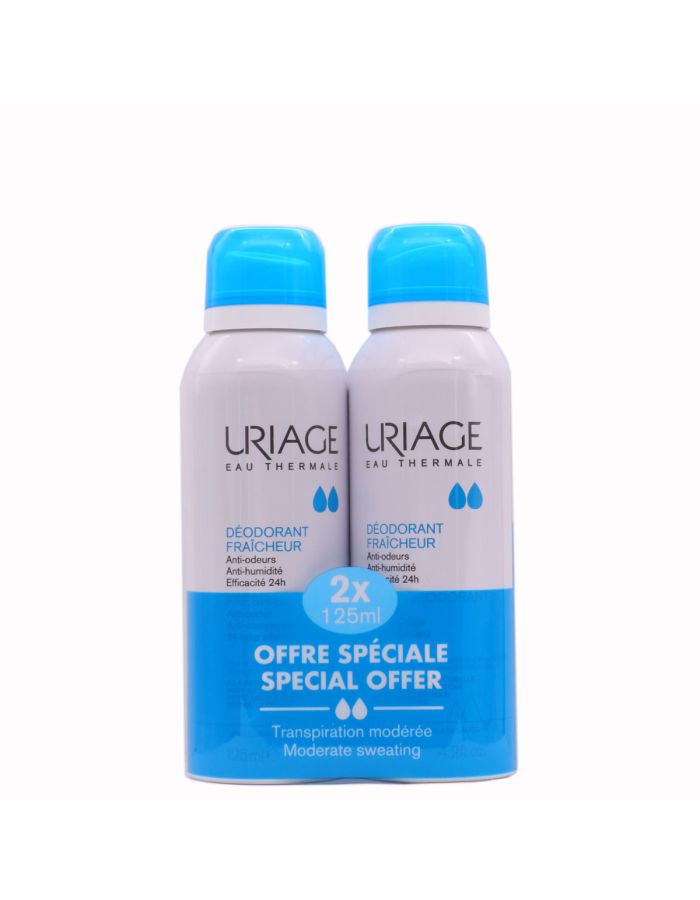 Uriage Desodorante Refrescante Spray 125ml x 2 Duplo Oferta Especial