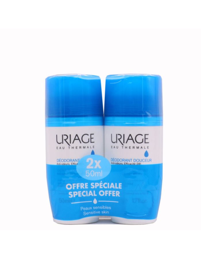 Uriage Desodorante Suave 24H RollOn 50ml x 2 Duplo Oferta Especial