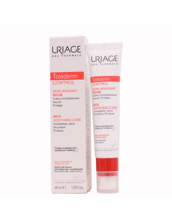 Uriage Tolederm Control Crema Rica Calmante 40ml Pieles Sensibles