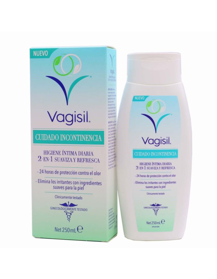 Vagisil Cuidado Incontinencia Higiene Íntima Diaria 2 en 1 Suaviza y Refresca 250 ml