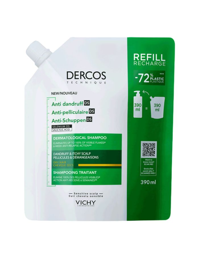Vichy Dercos Champú Anticaspa Cabello Seco Recarga 500ml