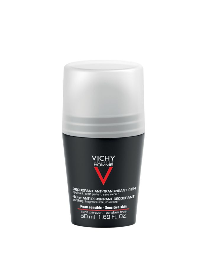 Vichy Homme Desodorante Antitranspirante Calmante 48H Roll On 50ml