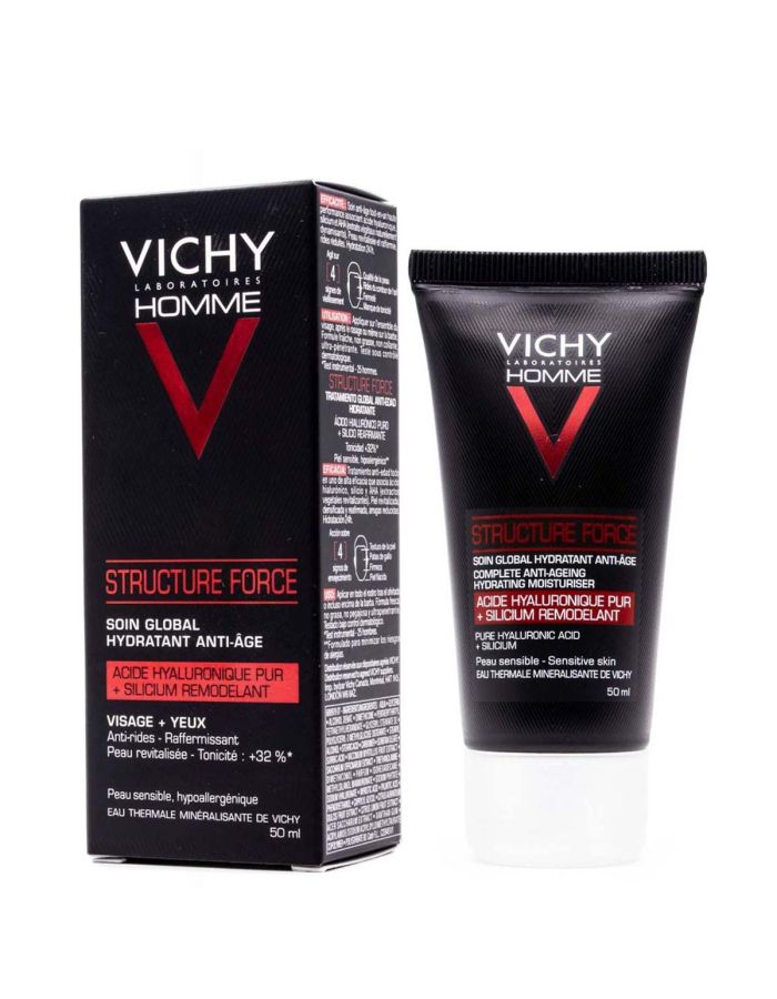 Vichy Homme Structure Force Hidratante Antiedad Cara y Ojos 50ml