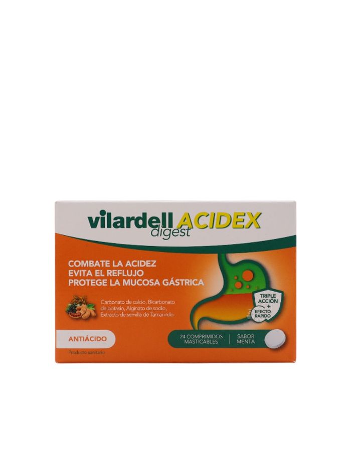 Vilardell Digest Acidex 24 Comprimidos Masticables Sabor Menta