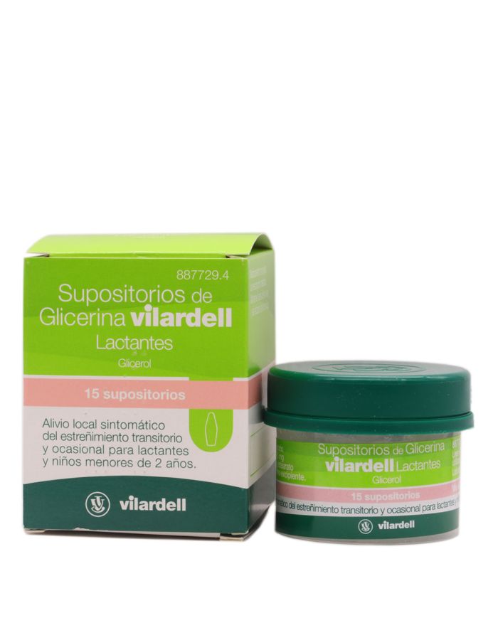 Supositorios de Glicerina Vilardell Lactantes 15 Supositorios en Tarro-1