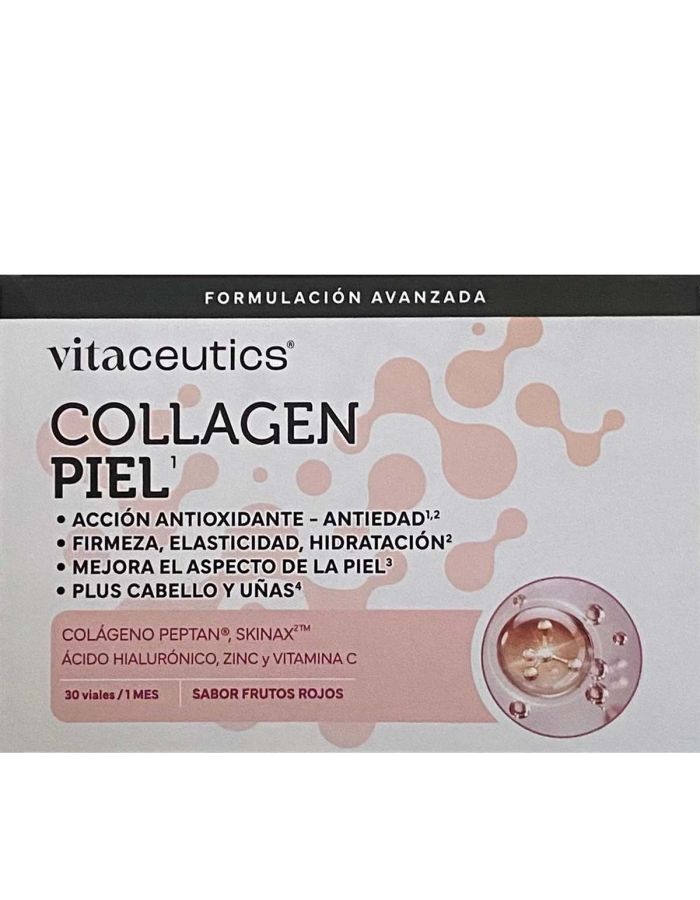 Vitaceutics Collagen Piel 30 Viales Sabor Frutos Rojos