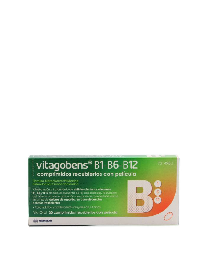 Vitagobens B1 B6 B12 30 Comprimidos Recubiertos       
