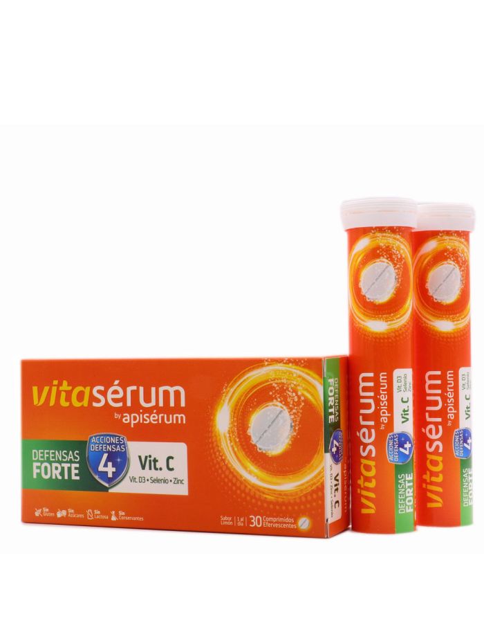 Vitasérum Defensas Forte By Apisérum 30 Comprimidos Efervescentes