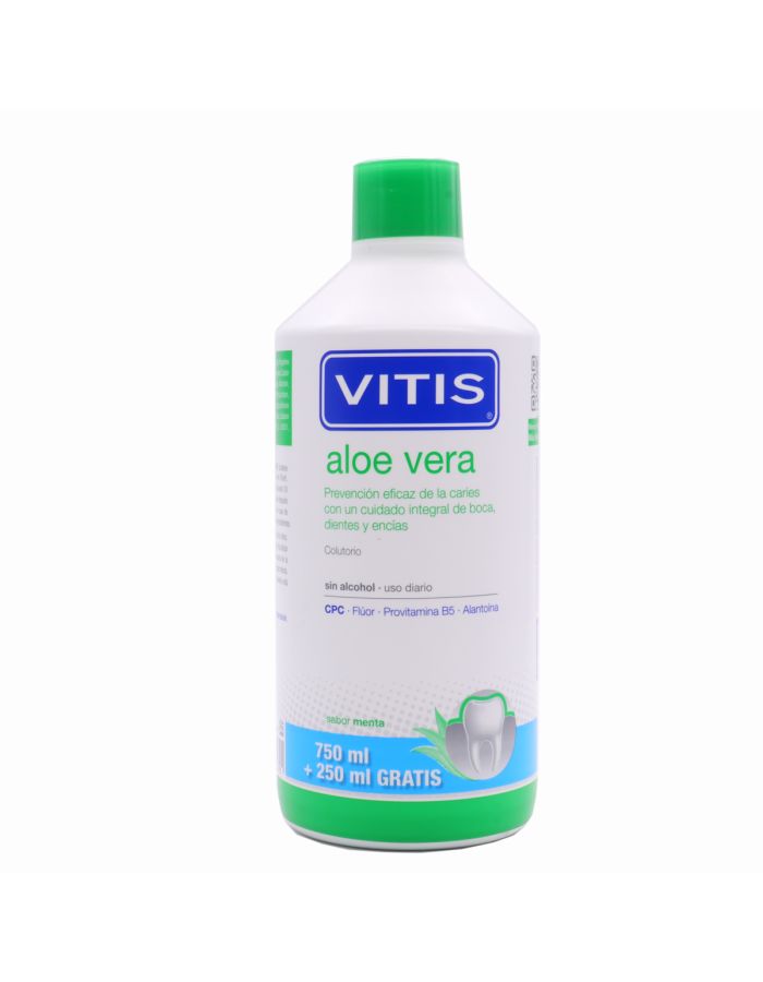 Vitis Aloe Vera Colutorio Sabor Menta 750 ml + 250 ml Gratis