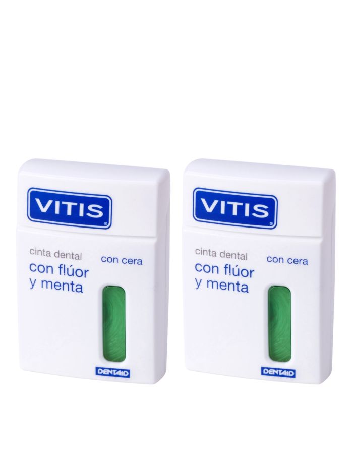Vitis Cinta Dental con Fluor y Menta 50m x 2 Duplo