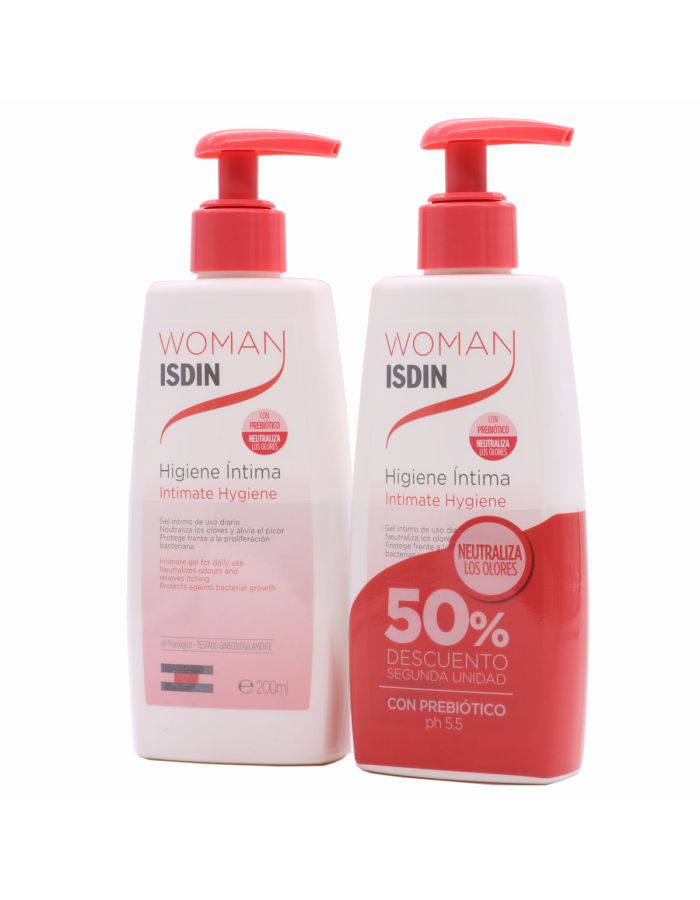 Isdin Woman Higiene Íntima 200ml+200ml Duplo 50%Dto 2ªUd