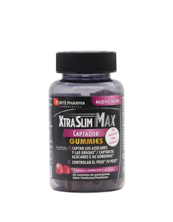 XtraSlim Max Captador 60 Gominolas Sabor Frambuesa Forte Pharma