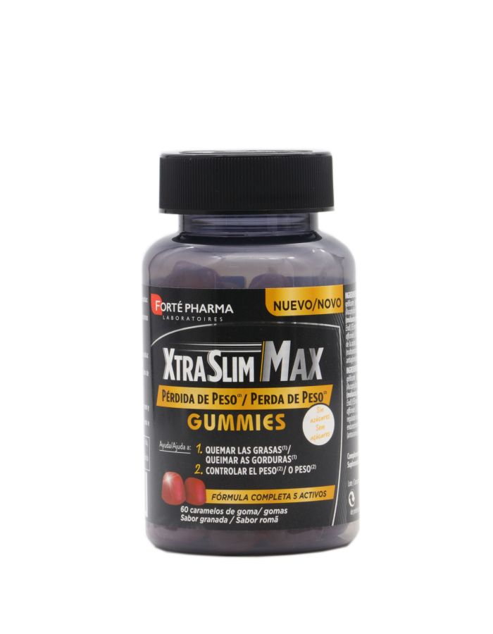 XtraSlim Max Pérdida de Peso 60 Gominolas Sabor Granada Forte Pharma
