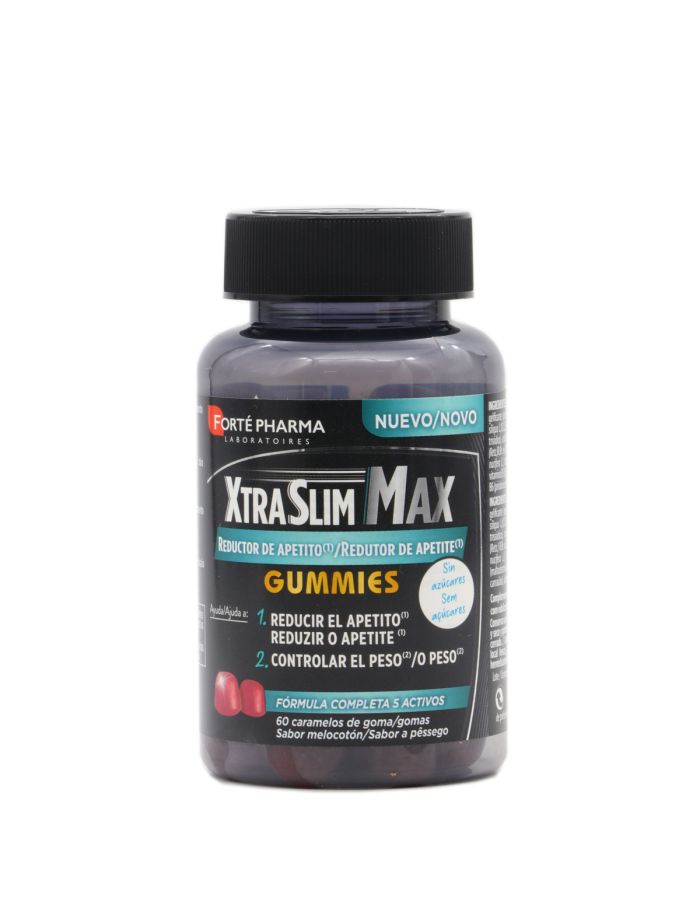 XtraSlim Max Reductor Apetito 60 Gominolas Sabor Melocotón Forte Pharma