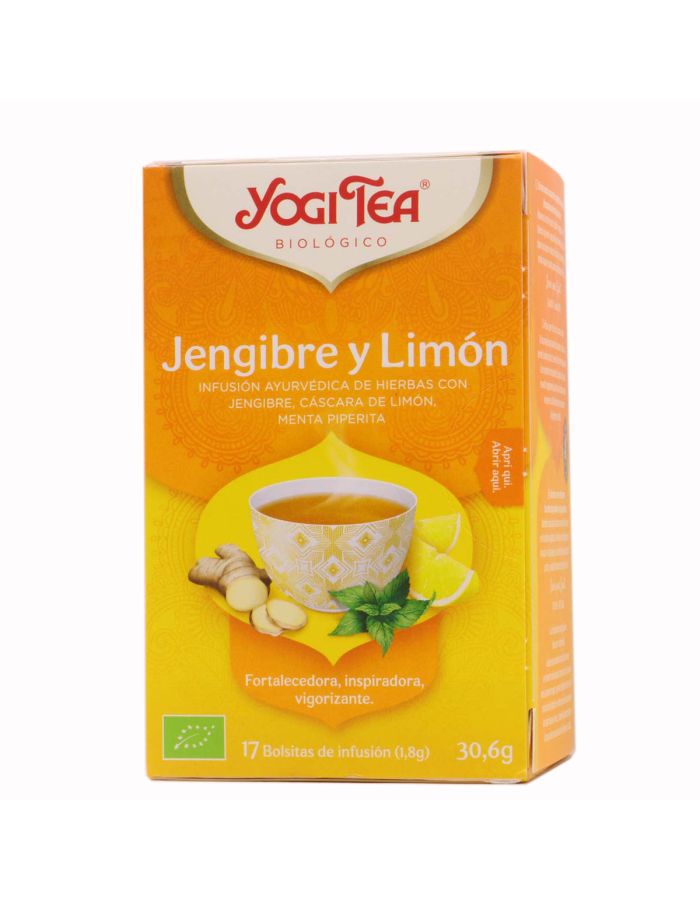 Yogi Tea Jengibre y Limón 17 Bolsitas Infusión Ayurvédica