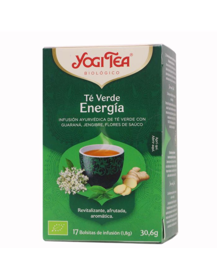 Yogi Tea Té Verde Energía 17 Bolsitas Infusión Ayurvédica