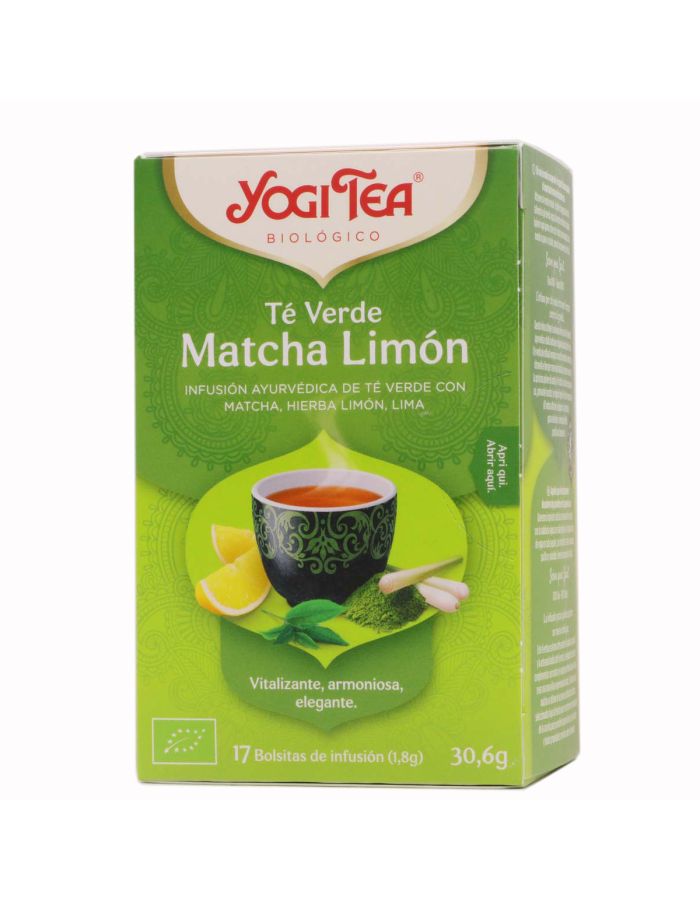 Yogi Tea Té Verde Matcha Limón 17 Bolsitas Infusión Ayurvédica