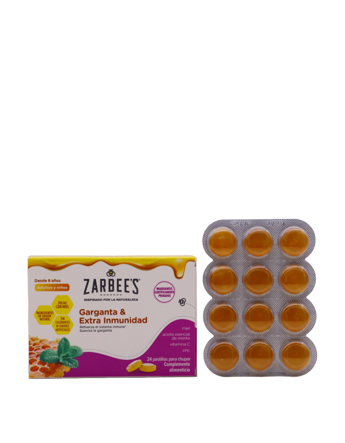 Zarbees Garganta y Extra Inmunidad 24 Pastillas