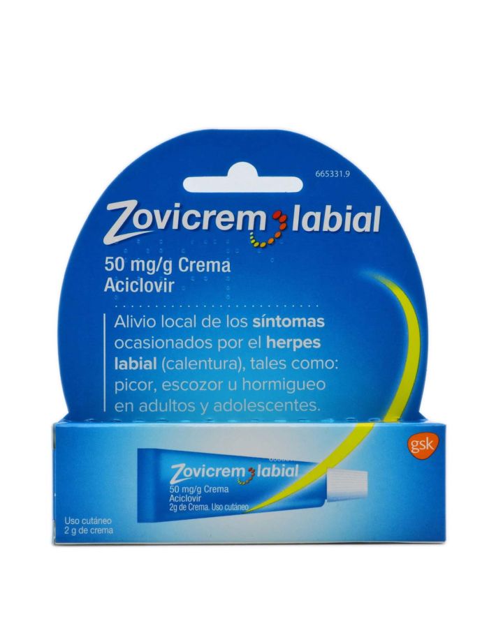 Zovicrem Labial 50 mg/g Crema Aciclovir Tubo 2g