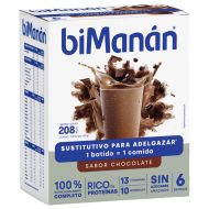 BiManán Batido Sustitutivo Chocolate 6 Batidos