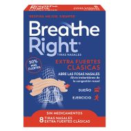 Breathe Rigth Extra Fuertes Clásicas 8 Tiras Nasales Talla Única