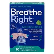 Breathe Rigth Mentoladas 10 Tiras Nasales Peq-Med