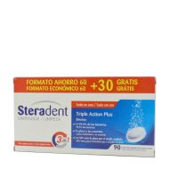 Steradent Triple Acción Plus 60+30 Tabletas Limpiadoras       