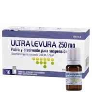 Ultra Levura 250 mg 10 Frascos Polvo y Disolvente para Suspensión Oral