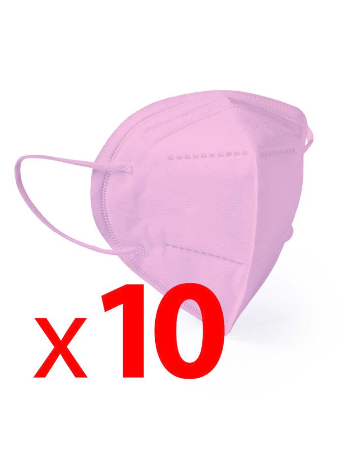 Mascarilla FFP2 Color Rosa 10 Mascarillas Pack